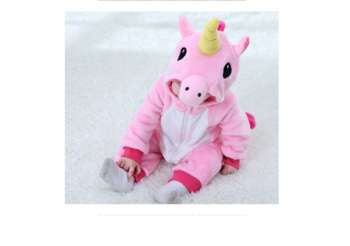 Hermoso Mameluco Bebe De Unicornio, Cómodo, Pijama, Disfraz 6 a 12 meses y  12 a 18