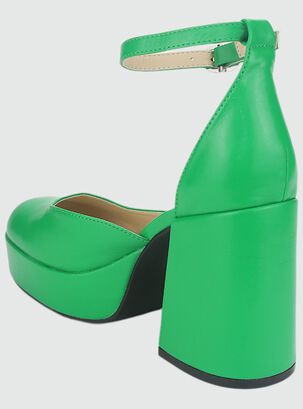 Zapato Chalada Mujer Dream-1 Verde Plataforma,hi-res