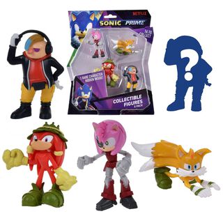 Pack 5 Figuras Sonic De 7 Cms - Pack-3 Amy,hi-res