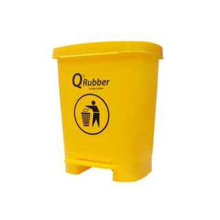 Basurero Qrubber 30lts. amarillo con pedal Qrubber,hi-res