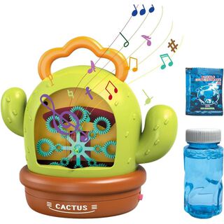 Máquina Cactus Musical Lanza Burbujas con Luces,hi-res