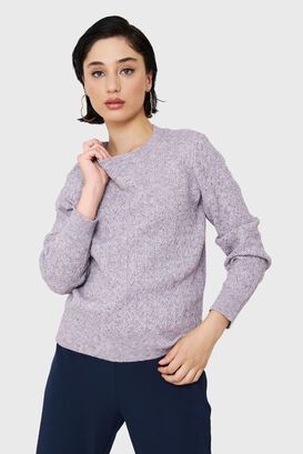 Sweater Punto Fantasía Gris Nicopoly,hi-res