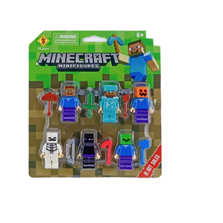 Juguete Figuras Set Minecraft Cube 6 6 Piezas Accesorios,hi-res