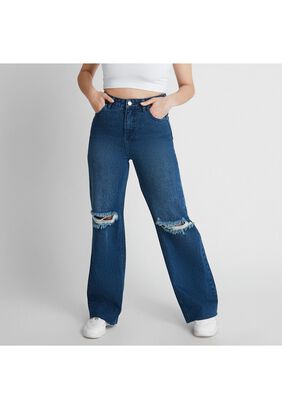 Jeans  Con Destroyed En Rodillas,hi-res