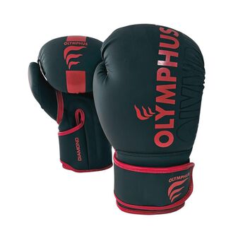 Guantes de Boxeo Pro Diamont Olymphus Negro/Rojo,hi-res