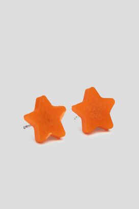 Aros Diseño Estrellas Naranjo Zameta By Lina,hi-res