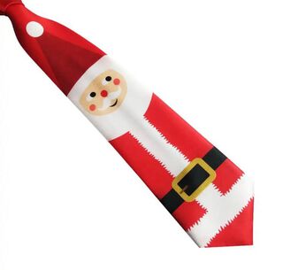 Corbata Con Diseño Navidad, Corbata Entretenida Navideña,hi-res