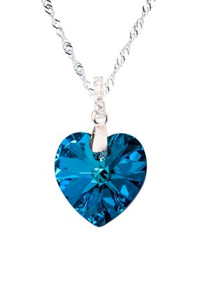 Collar Gran Romance Cristales Genuinos Bermuda Blue ,hi-res