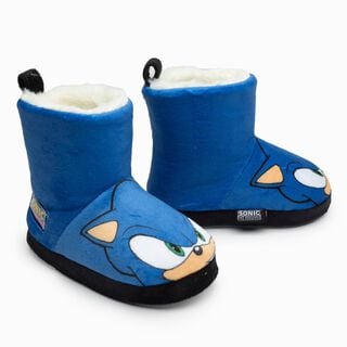 Pantufla Bota Niño Cara Azul Sonic,hi-res