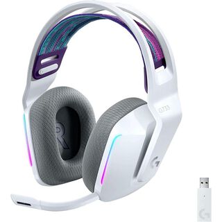 Audífonos Gamer inalámbricos Logitech G733 Blanco RGB,hi-res