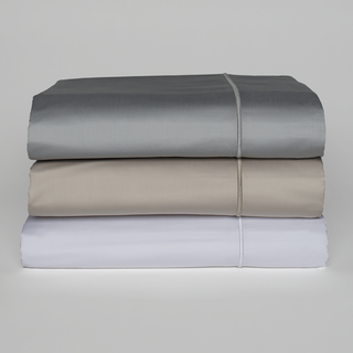 Juego sábanas SK Premium Satén 380 hilos, 100% algodón color blanco,hi-res
