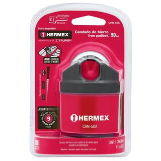 Hermex Candado De Seguridad Hierro 50mm 1 Un.,hi-res