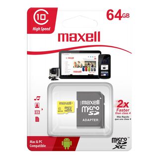 Tarjeta Memoria Micro SD XC 64GB Maxell,hi-res