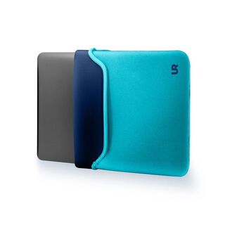 Funda para Notebook Reversible Neopreno 15" Azul Calipso,hi-res