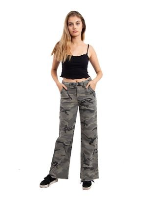 Pantalon Frayed Jeans Militar Mujer,hi-res