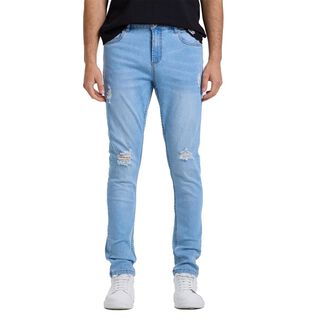 Jeans Hombre Skinny Destroyed Azul Claro Fashion´s Park,hi-res