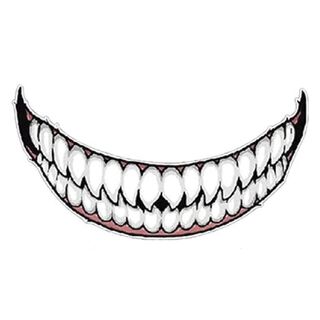 1 Sticker Casco Moto - Venom - Sonrisa - Pequeña,hi-res