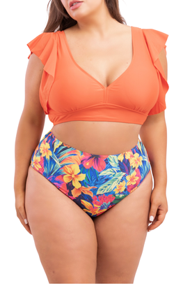 Bikini tiro alto Milena Orange,hi-res