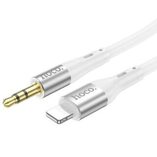 Cable hoco UPA22 auxiliar a lightning blanco,hi-res