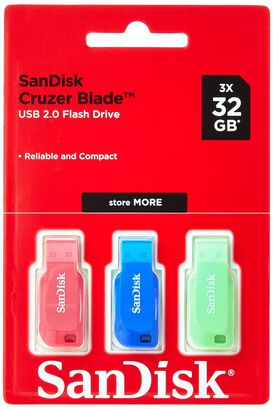Libertad en tu Bolsillo: Pack Triple Sandisk Cruzer Blade 32GB,hi-res
