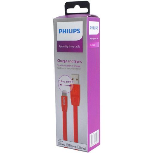 Cable%20USB%20A%20USB%20Tipo%20Lightning%201.2Mts%20Flat%20Rojo%20508C%20Philips%2Chi-res