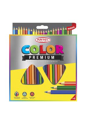 Estuche 24 Lápices de Colores Premium 4MM Artel,hi-res