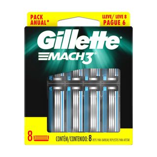 Repuestos de Afeitadora Gillette Mach3 8 Unidades,hi-res