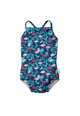 Traje de Baño con Pañal de Agua Tanksuit Flamingo Azul,hi-res