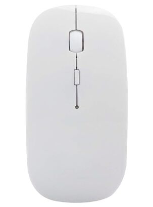 Mouse Inalambrico Recargable Bluetooth Receptor USB Blanco,hi-res