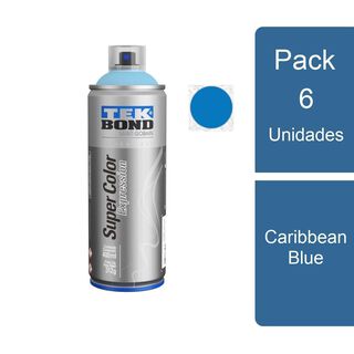 Pack 6 pinturas Aerosol Spray Expression Caribb Blue TEKBond,hi-res