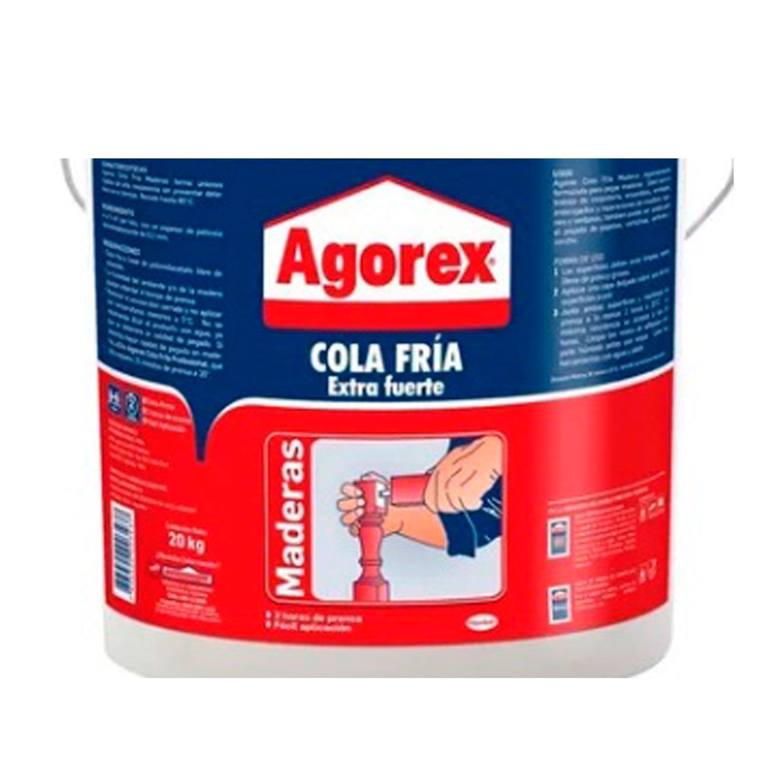 Pegamento Cola Fría Madera Balde 20Kg Agorex