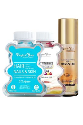 Pack Hair Nail Skin  + Multivitamínico + Aceite de  Argan,hi-res