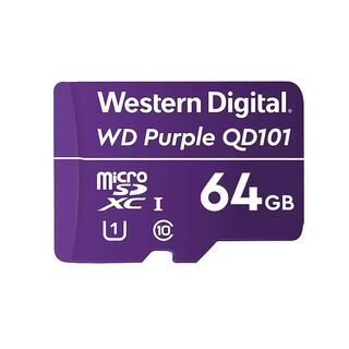 Memoria MicroSD 64gb Purple Qd101 Wd / Cámaras De Seguridad,hi-res