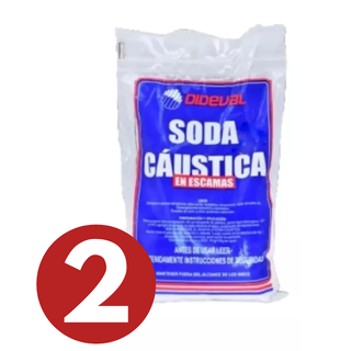 Soda Caustica En Escamas Bolsa 1 Kilo Dideval Pack 2 Und,hi-res