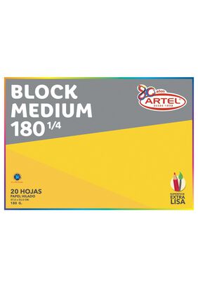 Block Medium 180 1/4 20 Hojas Artel,hi-res