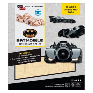 Batmobile Signature Series Libro y Modelo Armable En Madera,hi-res