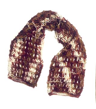 bufanda calada de lana hecha a mano diseño exclusivo,hi-res