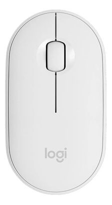 Mouse inalámbrico Logitech Pebble M350 blanco crudo,hi-res