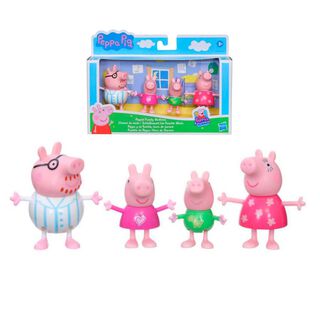 Set De 4 Figuras - Peppa Pig Y Su Familia Hora De Dormir,hi-res