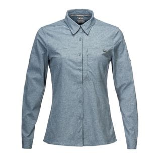 Camisa Mujer Rosselot Long Sleeve Q-Dry Shirt Azul Grisaceo Lippi,hi-res
