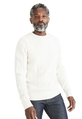 Sweater Hombre Cable Knit Regular Fit Egret,hi-res