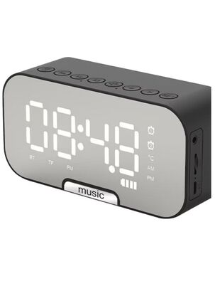 Reloj Digital Espejo Parlante Despertador Recargable Mx82,hi-res