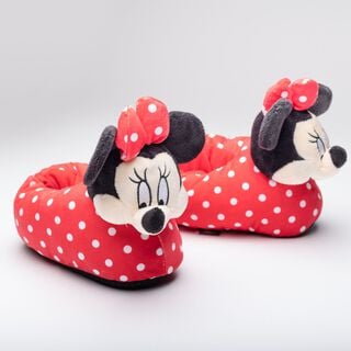 Pantufla 3D Niña Minnie Puntos Rojo Disney,hi-res