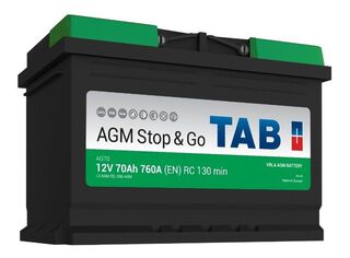 Batería Start Stop Agm Tab 12v 70a 760cca Ag70 Positivo Der,hi-res