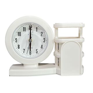Reloj Despertador Reloj De Mesa Decorativo Con Porta Lapiz B,hi-res