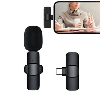 Micrófono Lavalier Inalámbrico para iPhone Tipo C Micrófono de Audio y vídeo,hi-res