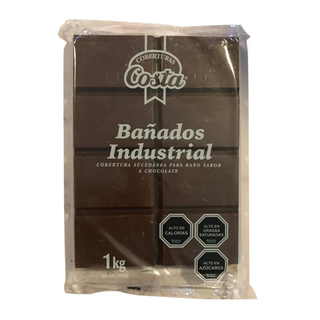 Cobertura Chocolate Bañados Industrial Barra Costa 1 Kg,hi-res