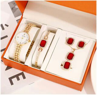 Set de lujo Exclusivo para Mujeres con Reloj Colgante Aros y Pulsera,hi-res