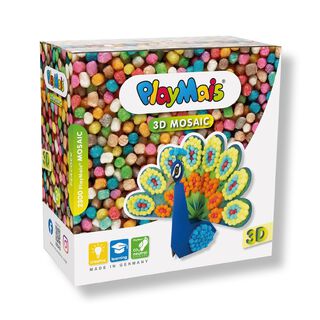 Juguete ecológico PlayMais Mosaic 3D Pavo Real,hi-res