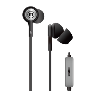 Audífonos In-tips Con Micrófono Negro In Ear Maxell,hi-res